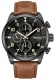 Henniker II Black Dial Brown Leather